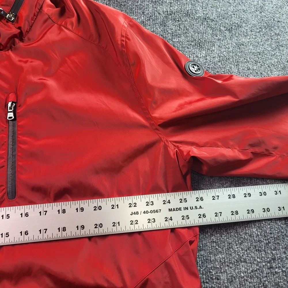 Michael‎ Michael Kors Mens Red Packable Full Zip Jacket Lightweight XXL